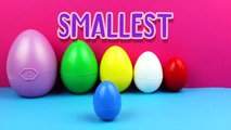 Learn Colours With Surprise Eggs Color Learn Sizes from Smallest to Biggest!