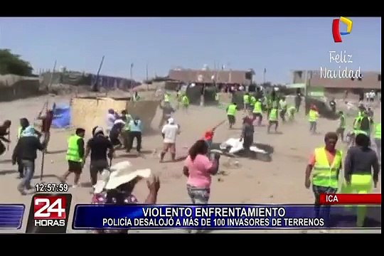 Ica: policía desalojó a más de 150 invasores de terrenos en Subtanjalla