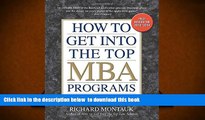 FREE [PDF]  How to Get into the Top MBA Programs, 6th Editon  FREE BOOK ONLINE