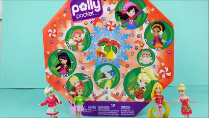 Christmas Advent Calendar Polly Pocket Surprise dresses with Elsa, Anna and other Disney Princesses