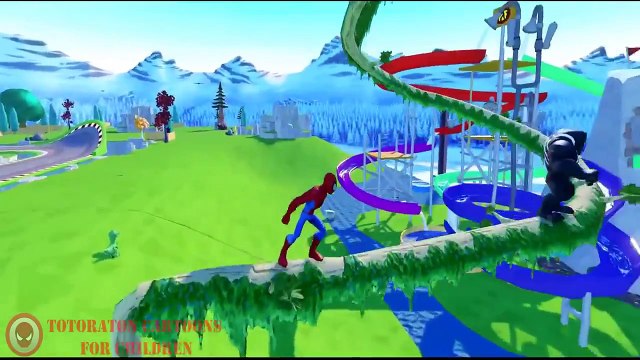 Disney Cars Mater Spiderman Having FUN #Frozen Elsa Kidnapped Nursery Rhymes Songs for Kids