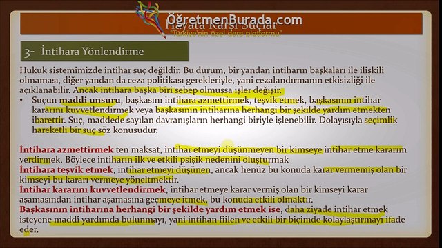 Ceza Hukuku Özel Hükümler - Ders 1 - | ogretmenburada.com
