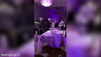 Guests throw chairs as huge fight breaks out during wedding!!!