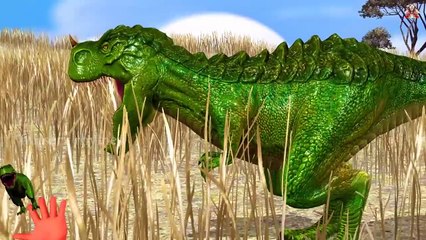 Finger Family || WILD DINOSAUR V/A GORILLAS version || Nursery Rhymes and Baby Songs