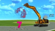 Learning 123 Song | Excavator Cartoon 123 Songs For Children | 123 Number Songs For Kids