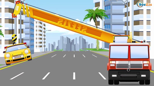 Dessins animés - Grue Jaune en français - La Voiture Pour Enfants