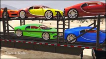 Sport Color Cars for Kids in Spiderman Cartoon Fun Videos with Colors for Children w Nursery Rhymes