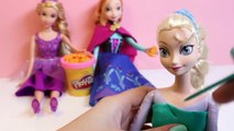 Queen Elsa Disney Frozen Dolls Princess Anna Princess Rapunzel Play Doh Design a Dress for Elsa Doll