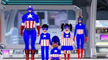 Finger Family Rhymes Captain America Cartoons | Finger Family Nursery Rhymes for Children