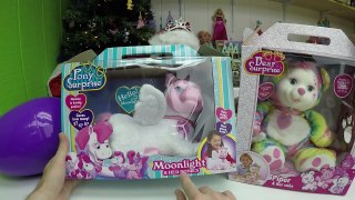 CUTE Pony Surprise Toys & Colorful Bear Toy Surprises   Giant Egg Surprise Opening Disney Princess-2X