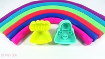 Learn Colors Play Doh Rainbow!!  Ice Cream Star Baby Molds Fun and Creative for Kids