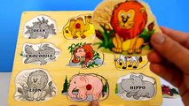 Learn Zoo Animals for preschool kids and children-wild jungle animals english