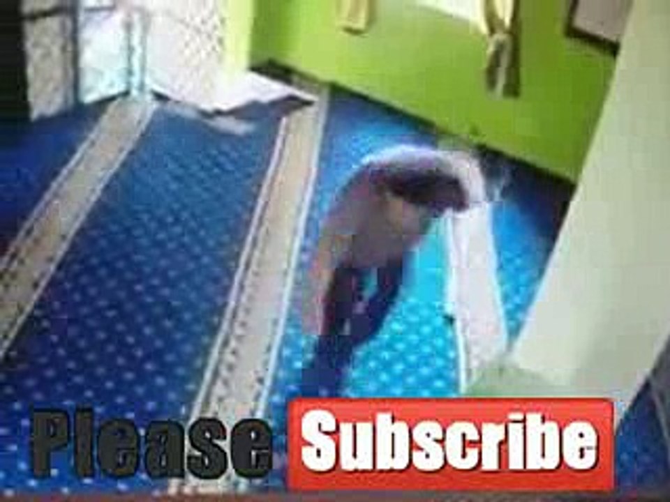 severe action and crazy is desperate thieves breaking charity office box mosque