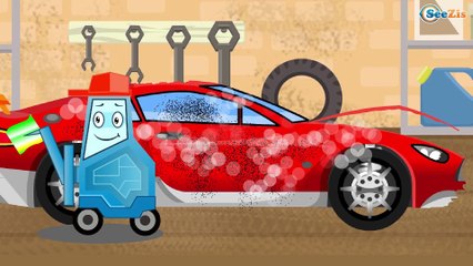 Camion de Pompiers Rouge - Dessins animés pour bébés - La Voiture Pour Enfants