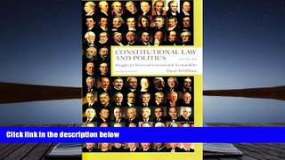 Online David M. O Brien Constitutional Law and Politics: Struggles for Power and Governmental