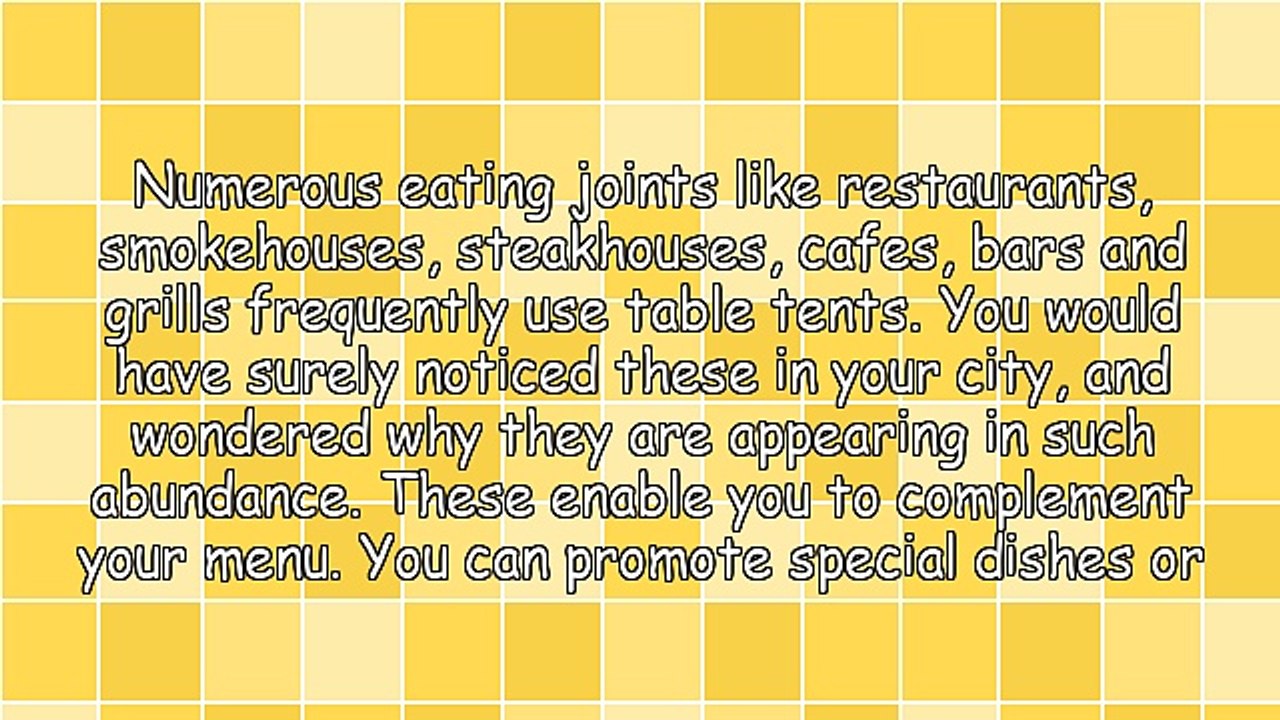 Grow Your Restaurant Business With the Help of Table Tents