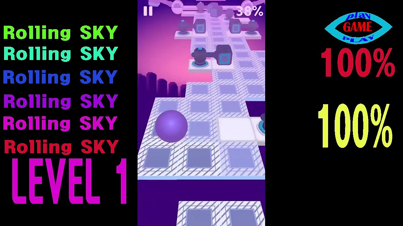 Rolling Sky Level 1 complete