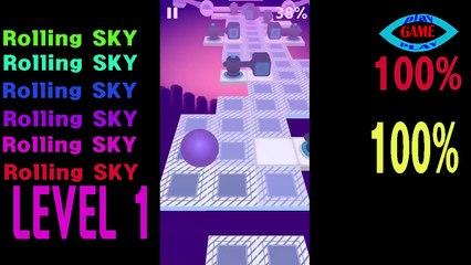 Rolling Sky Level 1 complete