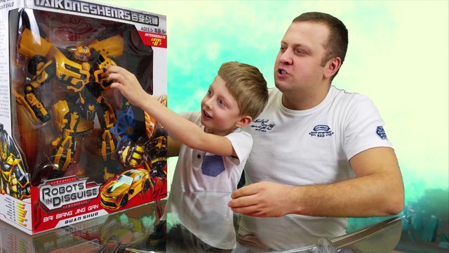 ТРАНСФОРМЕР бамблби Видео для мальчиков от папы с DenArina