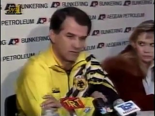 20η ΑΕΚ-ΑΕΛ 1-0 1993-94  Θέατρο Μανωλά & δηλώσεις Αρχοντίδη,Στόικα,Τσουκάλη