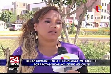 Melcochita pagará 20 mil soles de caución tras accidente en Trujillo