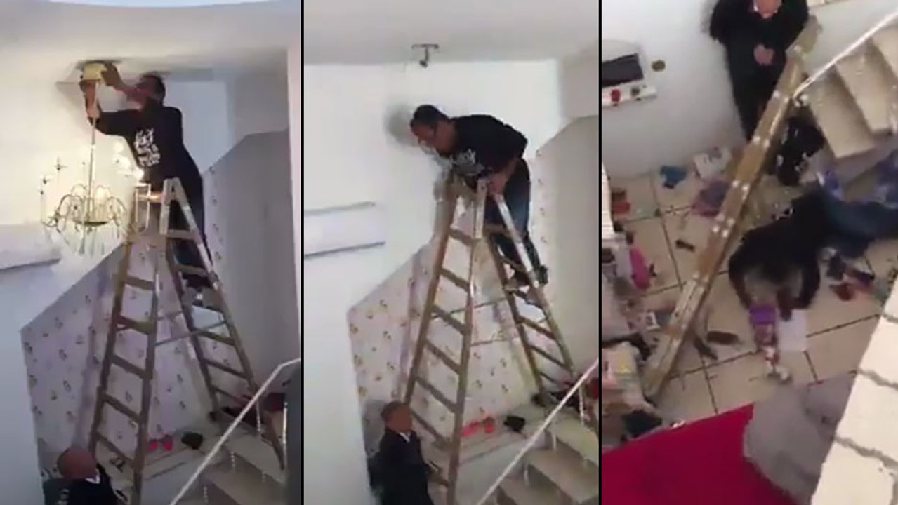 Fail - Quand tu essaye de réparer un lustre mais que rien ne va comme prévu