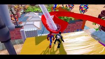 Black SpiderMan & SpiderMan with Disney Cars Pixar Lightning McQueen & Lightning McQueen Colors