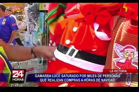 Congestión en calles de Gamarra por compras navideñas de última hora