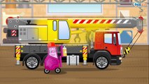 The Yellow Excavator & Diggers - Diggers Cartoons - Vehicle & Chi Chi Car for children
