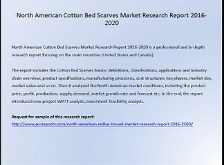 North American Cotton Bed Scarves Market Research Report 2016-2020