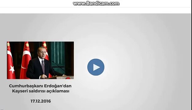 RECEP TAYYİP ERDOĞAN KAYSERİ DEKİ PATLAMA AÇIKLAMASI 17.12.2016