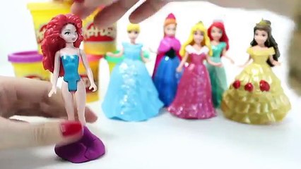 Tải video: Disney Princess MagiClip Collection Play-Doh Magic Clip Frozen Anna Ariel Merida Belle Dolls