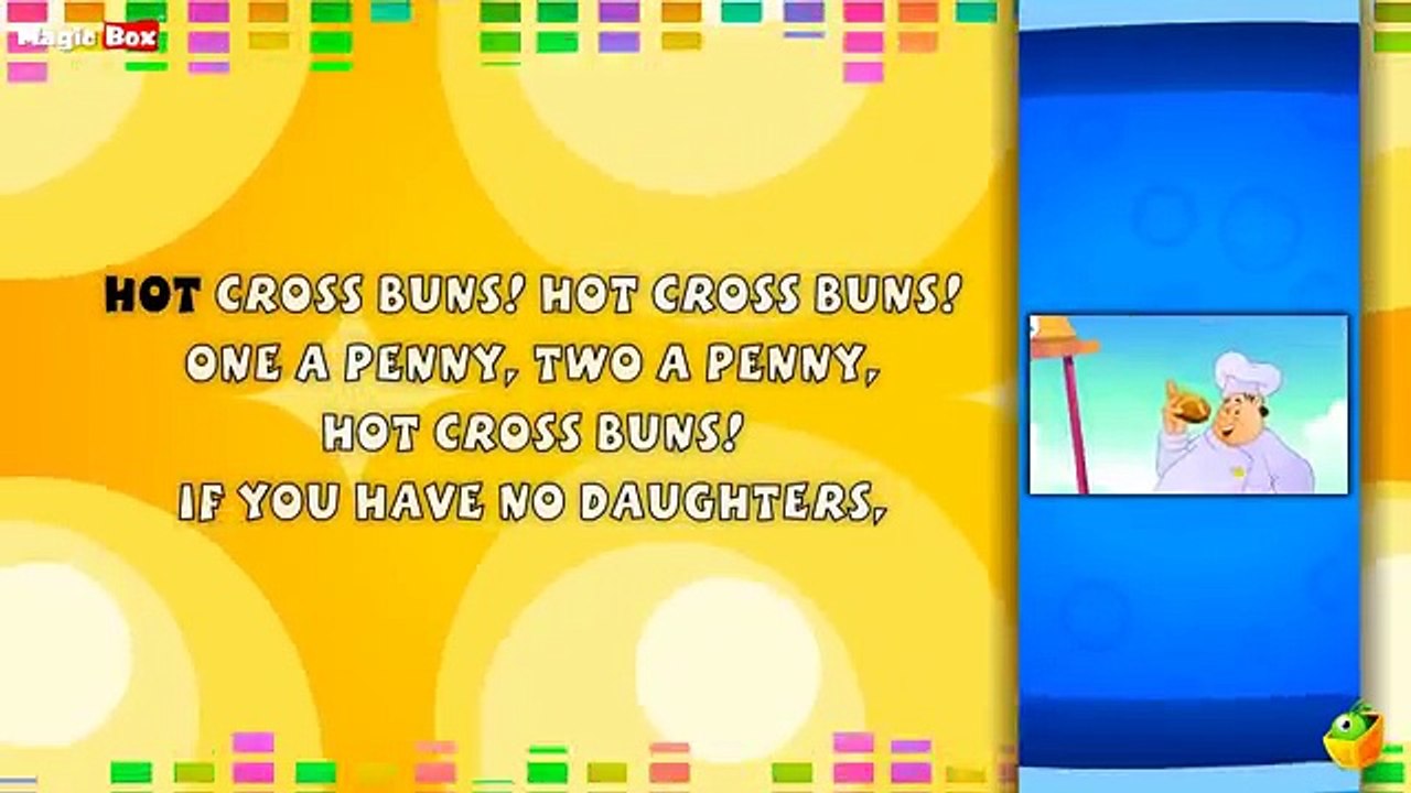 Hot Cross Buns Lyrical Video | English Nursery Rhymes Full Lyrics For Kids & Children
