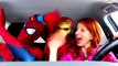 Spiderman Frozen Anna Hulk & Iron Man vs Spiderman’s Car on Fire! Fun Superhero Movie in Real Life