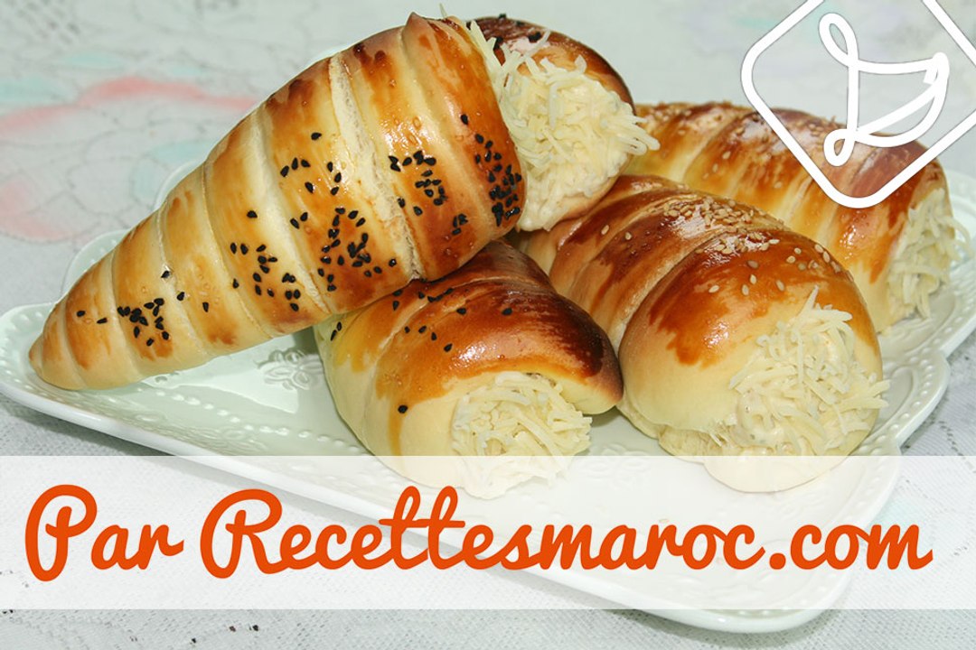 Cornets Briochés Salés Farcis - Chicken Stuffed Brioche Cones - بريوش مالح سهل و شهي