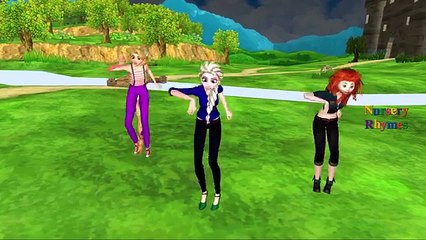 Frozen Elsa Cartoon Singing Hokey Pokey Dance For Children And If You Are Happy And You Know It