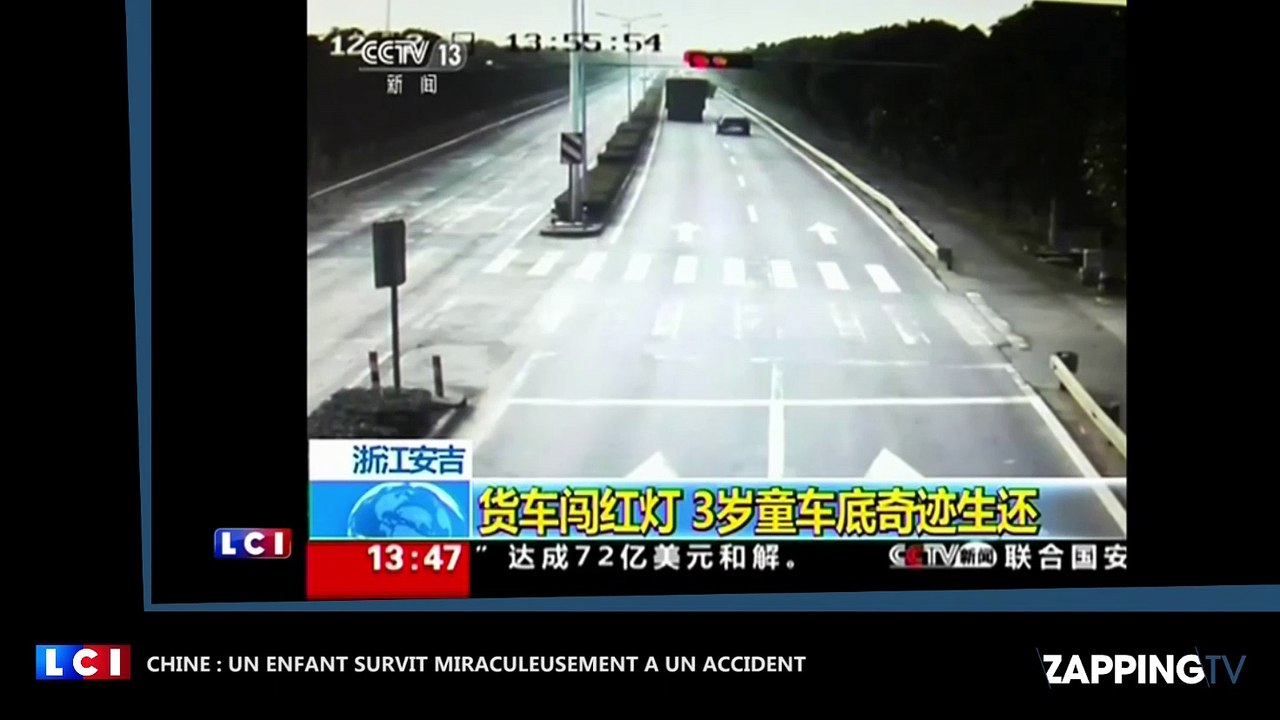 Chine : Un enfant survit miraculeusement à un terrible accident, les images chocs (Vidéo)
