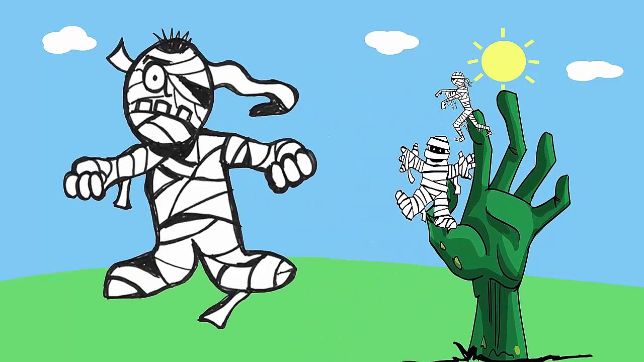 Mummy Finger Family | Halloween Nursery Rhymes Lyrics | Mummy Halloween kids songs