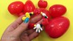 Opening 10 Red Surprise Eggs Angry Birds Lightning McQueen Peppa Pig Toys