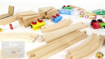 TRAINS FOR CHILDREN VIDEO: BALBI Wooden Railway 100 Items Crazy Stop Motion Toys Review