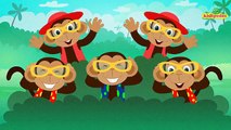 5 Little Monkeys - Popular Nursery Rhymes Collection I Five Little Monkeys Children Songs