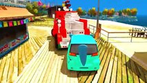 Disney cars Red Fire Truck & Pokemon Mijumaru Green lantern & Batman Nursery Rhymes