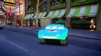 Dinoco King 43 Disney pixar car nine jumps crash test flight over the city by onegamesplus