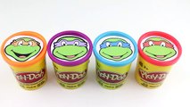 Learn Colors with Teenage Mutant Ninja Turtles Play Doh Surprise Toys - Mystery Toys