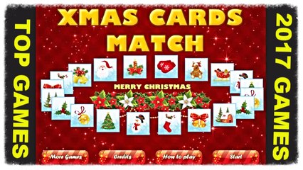 XMAS CARDS MATCH.The First Games For Girls and For Kids 2017