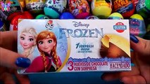 Caja sorpresa de juguetes Frozen con huevos sorpresa de chocolate en español 2016