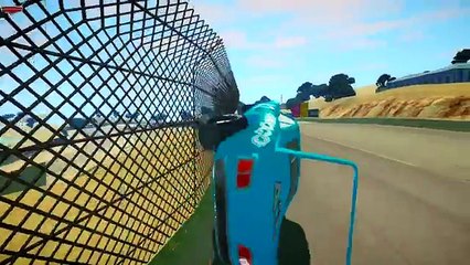 Dinoco King 43 VS Francesco Bernoulli Disney car PIXAR Raceway Laguna Seca v1.0