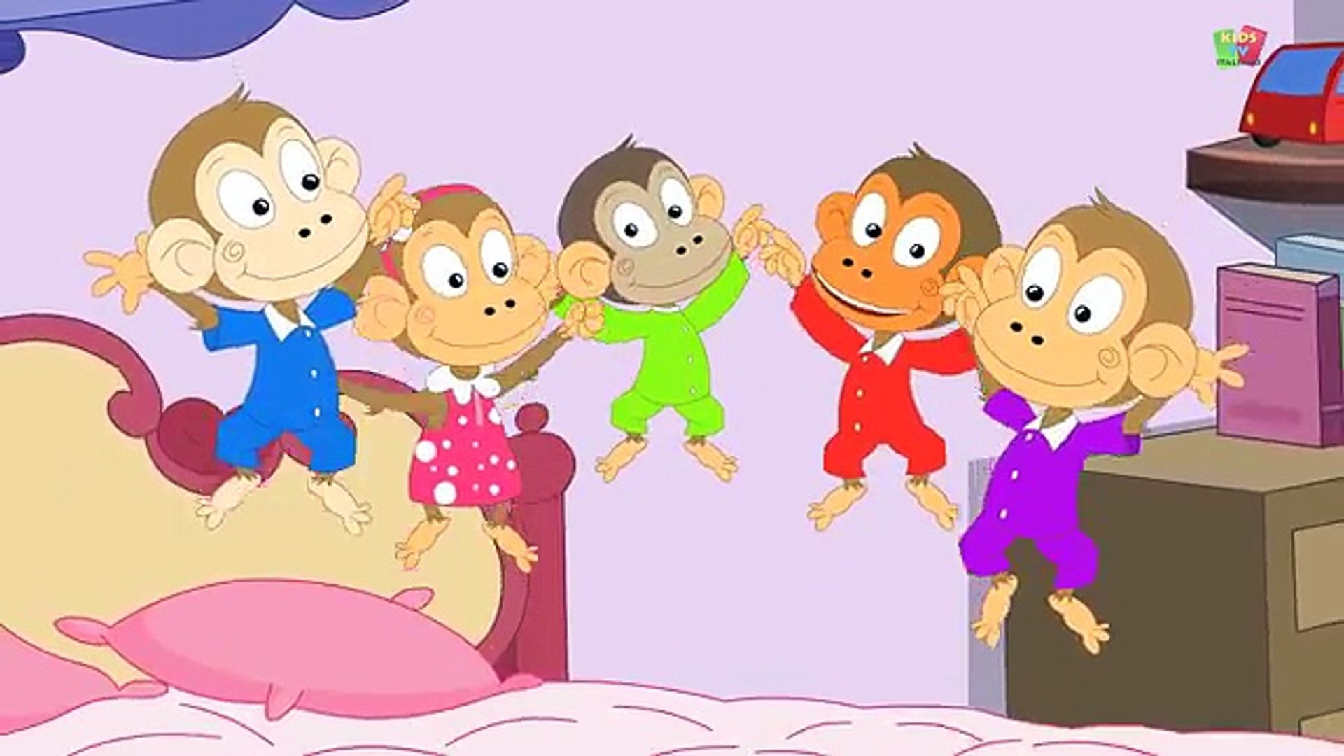 aprender virtud plátano cancion infantil de los monos saltando en la cama  Fácil de leer Intacto Regresa