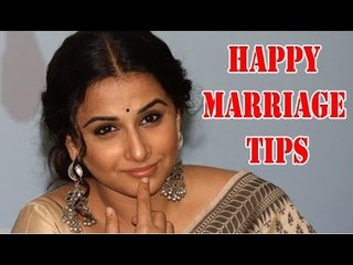 Vidya Balan: 'I cannot give tips about married life'
