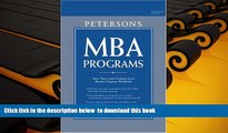 FREE [PDF]  MBA Programs 2007 (Peterson s MBA Programs) Thomson Peterson s  FREE BOOK ONLINE